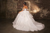 Load image into Gallery viewer, LA Merchandise LA281 Off-Shoulder Quinceañera Gown with Rhinestone Corset Bodice