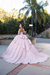 Load image into Gallery viewer, LA Merchandise LA281 Off-Shoulder Glitter Quinceañera Gown with Beaded Appliqués