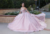 Load image into Gallery viewer, LA Merchandise LA281 Off-Shoulder Glitter Quinceañera Gown with Beaded Appliqués