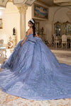Load image into Gallery viewer, Wholesale Off-Shoulder Quinceanera Ball Gown with Beaded Floral Applique and Corset Bodice by LA283 - - Quinceanera Dress LA Merchandise