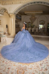 Load image into Gallery viewer, Wholesale Off-Shoulder Quinceanera Ball Gown with Beaded Floral Applique and Corset Bodice by LA283 - - Quinceanera Dress LA Merchandise