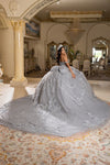 Load image into Gallery viewer, Wholesale Off-Shoulder Quinceanera Ball Gown with Beaded Floral Applique and Corset Bodice by LA283 - - Quinceanera Dress LA Merchandise