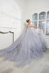 Load image into Gallery viewer, Wholesale Quinceanera Ball Gown with Detachable Cape and Glitter Applique By LA284 - - Quinceanera Dress LA Merchandise