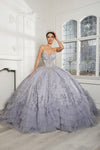 Load image into Gallery viewer, Wholesale Quinceanera Ball Gown with Detachable Cape and Glitter Applique By LA284 - - Quinceanera Dress LA Merchandise