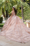 Load image into Gallery viewer, Wholesale Quinceañera Ball Gown with Off-Shoulder Floral Lace Appliqué by LA285