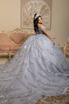 Load image into Gallery viewer, Wholesale Quinceañera Ball Gown with Off-Shoulder Floral Lace Appliqué by LA285
