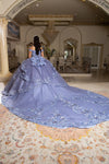 Load image into Gallery viewer, Wholesale Elegant Quinceañera Ball Gown with Layered Skirt Floral Lace Appliqué by LA286 - - Quinceanera Dress LA Merchandise