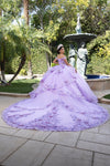 Load image into Gallery viewer, Wholesale Elegant Quinceañera Ball Gown with Layered Skirt Floral Lace Appliqué by LA286 - - Quinceanera Dress LA Merchandise