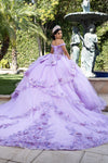 Load image into Gallery viewer, Wholesale Elegant Quinceañera Ball Gown with Layered Skirt Floral Lace Appliqué by LA286 - - Quinceanera Dress LA Merchandise