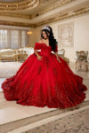 Load image into Gallery viewer, Wholesale Ball Gown with Corset Bodice Glitter Tulle Skirt &amp; Cathedral Train By LA287 - - Quinceanera Dress LA Merchandise