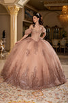 Load image into Gallery viewer, Wholesale Ball Gown with Corset Bodice Glitter Tulle Skirt &amp; Cathedral Train By LA287 - - Quinceanera Dress LA Merchandise