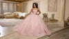 Load image into Gallery viewer, Wholesale Quinceañera Gown Strapless Corset Dress with Beaded Lace &amp; Glitter Tulle Skirt By LA288