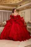 Load image into Gallery viewer, Wholesale Quinceañera Ball Gown with Corset Bodice Tiered Tulle Skirt &amp; Lace Appliqué By LA289