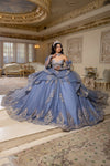 Load image into Gallery viewer, Wholesale Ball Gown Embroidered Corset Bodice with Detachable Handle Gloves By LA291