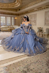 Load image into Gallery viewer, Wholesale Ball Gown Embroidered Corset Bodice with Detachable Handle Gloves By LA291