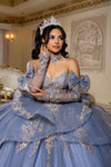Load image into Gallery viewer, Wholesale Ball Gown Embroidered Corset Bodice with Detachable Handle Gloves By LA291