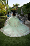 Load image into Gallery viewer, Wholesale Ball Gown Embroidered Corset Bodice with Detachable Handle Gloves By LA291