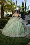Load image into Gallery viewer, Wholesale Ball Gown Embroidered Corset Bodice with Detachable Handle Gloves By LA291