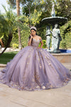 Load image into Gallery viewer, Wholesale Exquisite Quinceañera Ball Gown with Beaded Lace Appliqué and Corset Bodice by LA292