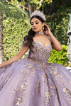 Load image into Gallery viewer, Wholesale Exquisite Quinceañera Ball Gown with Beaded Lace Appliqué and Corset Bodice by LA292