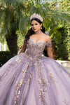 Load image into Gallery viewer, Wholesale Exquisite Quinceañera Ball Gown with Beaded Lace Appliqué and Corset Bodice by LA292
