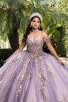 Load image into Gallery viewer, Wholesale Exquisite Quinceañera Ball Gown with Beaded Lace Appliqué and Corset Bodice by LA292