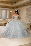 Load image into Gallery viewer, Wholesale Off Shoulder Ball Gown with Corset Bodice Crystal Embroidery &amp; Chapel Train By LA293 - - Quinceanera Dress LA Merchandise