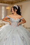 Load image into Gallery viewer, Wholesale Off Shoulder Ball Gown with Corset Bodice Crystal Embroidery &amp; Chapel Train By LA293 - - Quinceanera Dress LA Merchandise