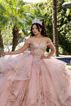 Load image into Gallery viewer, Wholesale Off Shoulder Ball Gown with Corset Bodice Crystal Embroidery &amp; Chapel Train By LA293 - - Quinceanera Dress LA Merchandise