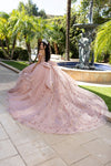 Load image into Gallery viewer, Wholesale Off Shoulder Ball Gown with Corset Bodice Crystal Embroidery &amp; Chapel Train By LA293 - - Quinceanera Dress LA Merchandise