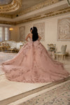 Load image into Gallery viewer, Elegant Quinceañera Ball Gown with Beaded Corset Bodice &amp; Glitter Tulle Skirt Dress By LA294 - - Quinceanera Dress LA Merchandise