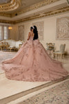 Load image into Gallery viewer, Elegant Quinceañera Ball Gown with Beaded Corset Bodice &amp; Glitter Tulle Skirt Dress By LA294 - - Quinceanera Dress LA Merchandise
