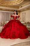 Load image into Gallery viewer, Wholesale Off-Shoulder Quinceañera Ball Gown Sequin Lace Embroidered Layered Skirt by LA295