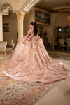Load image into Gallery viewer, Wholesale Off-Shoulder Quinceañera Ball Gown Sequin Lace Embroidered Layered Skirt by LA295