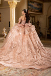 Load image into Gallery viewer, Wholesale Off-Shoulder Quinceañera Ball Gown Sequin Lace Embroidered Layered Skirt by LA295