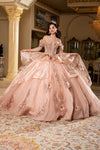 Load image into Gallery viewer, Wholesale Off-Shoulder Quinceañera Ball Gown Sequin Lace Embroidered Layered Skirt by LA295