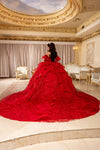 Load image into Gallery viewer, Wholesale Quinceañera Ball Gown Off-Shoulder Glitter Tulle Corset Dress by LA296