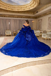 Load image into Gallery viewer, Wholesale Off-Shoulder Beaded Corset Glitter Tulle Ballgown Quinceañera Dress with Bow by LA297
