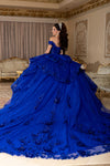 Load image into Gallery viewer, Wholesale Off-Shoulder Sweetheart Beaded Sequin Lace Corset Ballgown Quinceanera Gown by LA298 - - Long Formal Dresses LA Merchandise