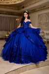 Load image into Gallery viewer, Wholesale Off-Shoulder Sweetheart Beaded Sequin Lace Corset Ballgown Quinceanera Gown by LA298 - ROYALBLUE - Long Formal Dresses LA Merchandise
