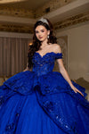 Load image into Gallery viewer, Wholesale Off-Shoulder Sweetheart Beaded Sequin Lace Corset Ballgown Quinceanera Gown by LA298 - - Long Formal Dresses LA Merchandise