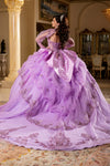 Load image into Gallery viewer, Wholesale Beaded Illusion Sweetheart Puff Sleeve Glitter Tulle Ballgown Quinceañera Gown by LA299