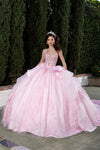Load image into Gallery viewer, Wholesale Beaded Illusion Sweetheart Puff Sleeve Glitter Tulle Ballgown Quinceañera Gown by LA299