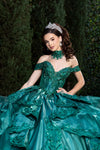 Load image into Gallery viewer, Wholesale Off-Shoulder Beaded Corset Satin Ballgown Quinceañera Gown with Train by LA300