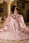 Load image into Gallery viewer, Wholesale Off-Shoulder Beaded Corset Satin Ballgown Quinceañera Gown with Train by LA300