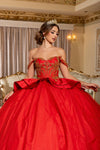 Load image into Gallery viewer, Wholesale Off-Shoulder Beaded Illusion Corset Glitter Tulle Ballgown Quinceañera Gown by LA301 - - Quinceanera Dress LA Merchandise