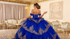 Load image into Gallery viewer, Wholesale Off-Shoulder Sweetheart Glitter Tulle Embroidered Lace Appliqué Tiered Ballgown by LA302