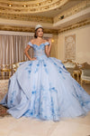 Load image into Gallery viewer, Wholesale Off-Shoulder Illusion Convertible Ballgown &amp; Mini Sheath Quinceañera Gown by LA304