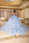 Load image into Gallery viewer, Wholesale Off-Shoulder Illusion Convertible Ballgown &amp; Mini Sheath Quinceañera Gown by LA304