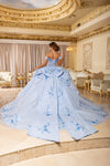 Load image into Gallery viewer, Wholesale Off-Shoulder Illusion Convertible Ballgown &amp; Mini Sheath Quinceañera Gown by LA304